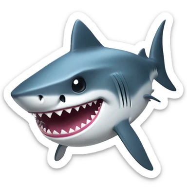 shark with tophat\ sticker