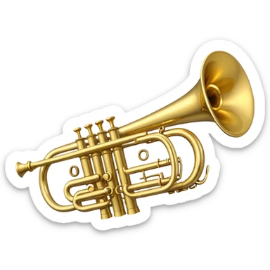 Trumpet with limbs sticker