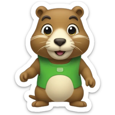 gopher-golang-android-platform-green sticker