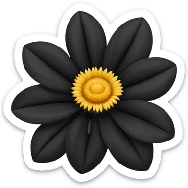 Black flower emoji sticker