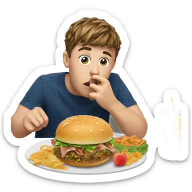 MRBEAST eating a lunchly sticker