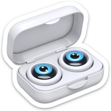 2 contact lenses travel mini case sticker