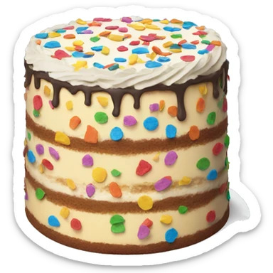 Confetti cake sticker