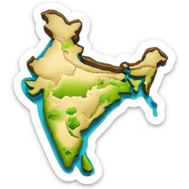 map of south asia sticker