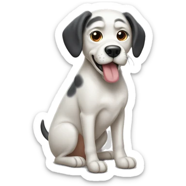 Moging dog sticker