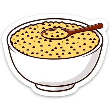 quinoa grains in a bowl sticker