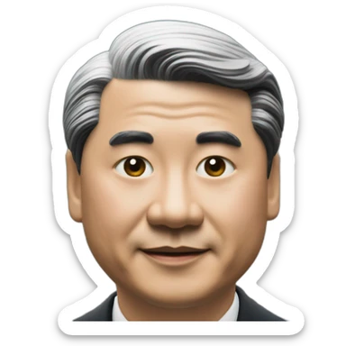 President Xi on the Golden States Bridge close up sticker