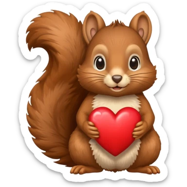 Ecureuil qui fait un cœur  sticker