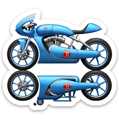 Bugatti cycle cle kart sticker