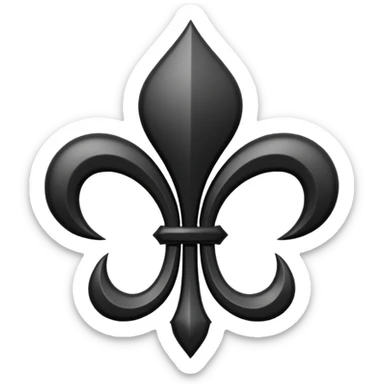 Fleur de lys en noir et blanc  sticker