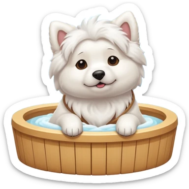 dog relaxing spa sticker