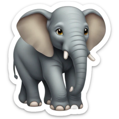 Elephant sait good night sticker