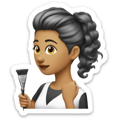 Hairstylist painting ha sticker