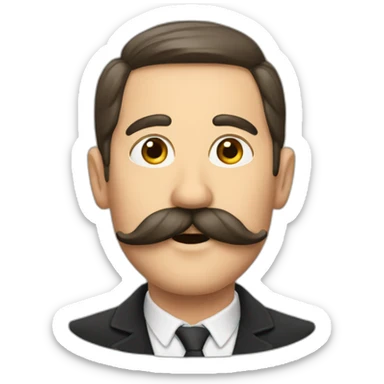 adolph mustache sticker