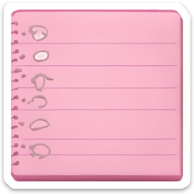 light pink notepad sticker
