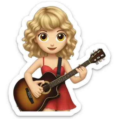 Taylor Swift avec guitare sticker
