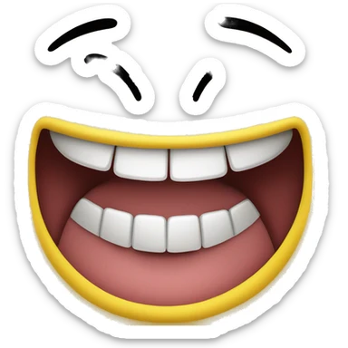 Grinning Face
A yellow face with simple, open eyes and a broad, open smile, showing upper teeth and tongue on some platforms. Often conveys general pleasure and good cheer or humor. sticker
