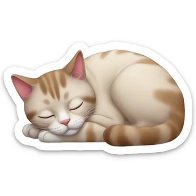 cat that is sleeping sticker