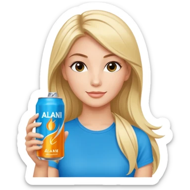 alani energy drink with image of brooke sticker