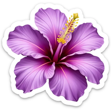 single lilac hibiscus blossom sticker