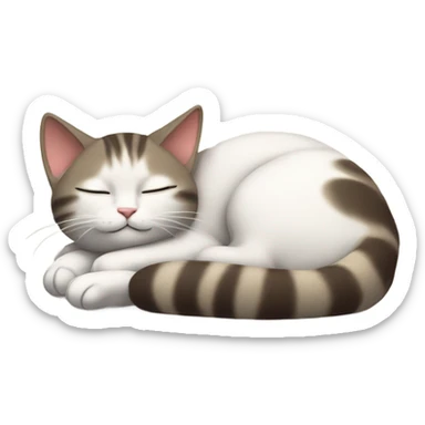 Cat crashing out sticker