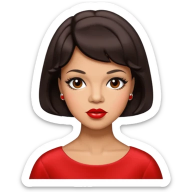 Florence Ballard with dark brown hair sticker