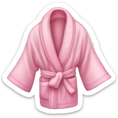 Light pink silk slippers and robe sticker