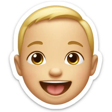 Baby laughing sticker