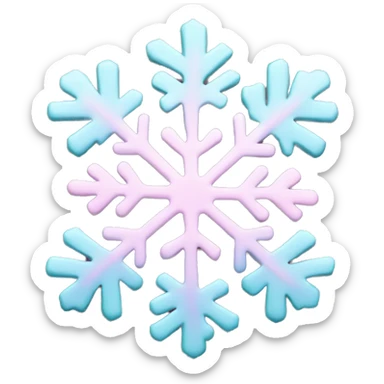 pastel pink snowflake  sticker