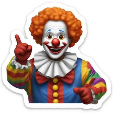Clown saying ok  sticker