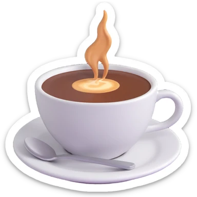 a cup of coffee sticker