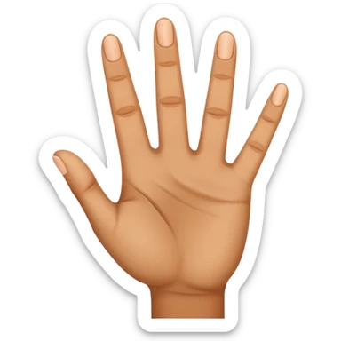 a what a hand with three fingers up sticker