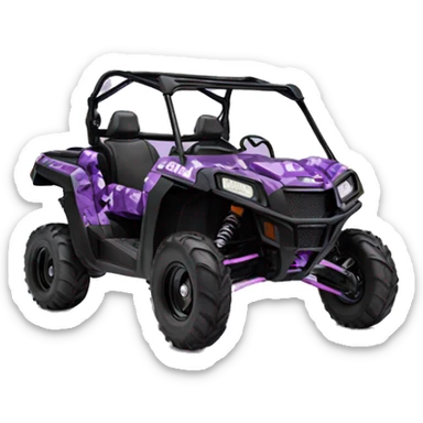 Polaris Purple camouflage buggy atv sticker