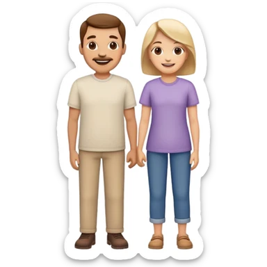 Happy parents standing together smiling sticker