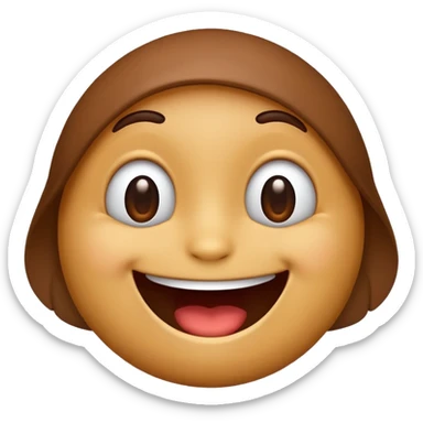 Cute emoji brown sticker