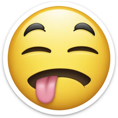 Tongue poking at cheek emoji  sticker