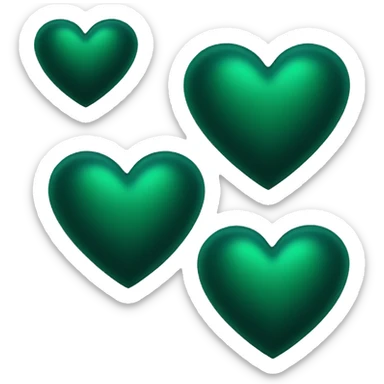 Dark green heart sticker