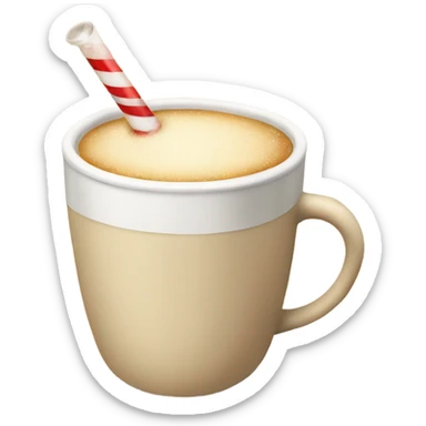 Christmas drink in a cup asthetic beige sticker