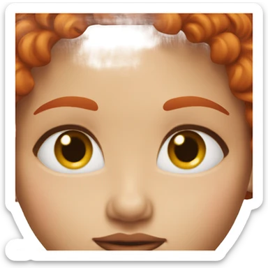 Red head brow skin girl sticker