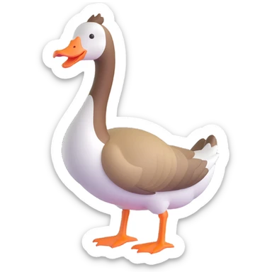 a goose standing sticker