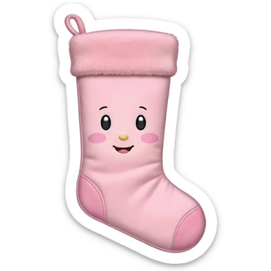 an aesthetic baby pink  christmas  sticker