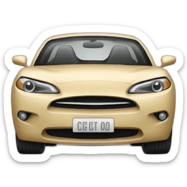 Car looking like brad pitt sticker