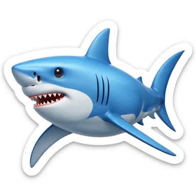 Shark hype blue sticker