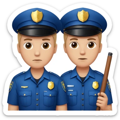 two police amosfan baton sticker