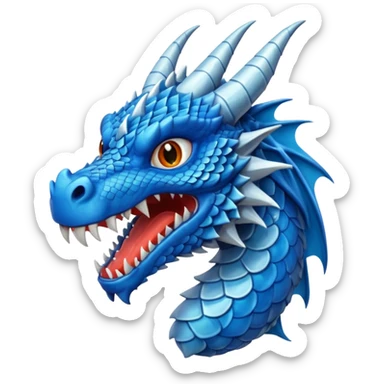 dragon bleu sticker