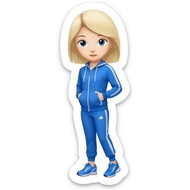 girl walks in a tracksuit  sticker