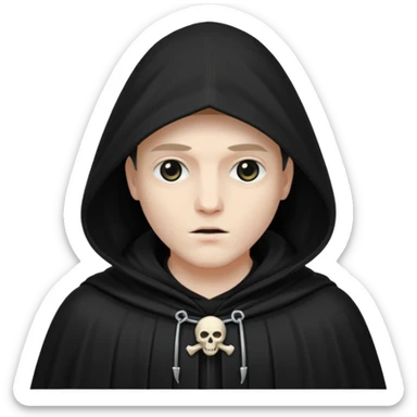 the death with black cloak sticker