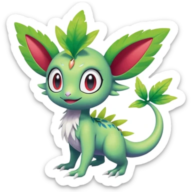  Fey Toony Axew-Celebi-Salandit-Shaymin-fusion-hybrid sticker