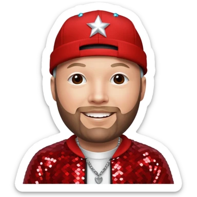 Fred Durst with red sequin outfit sticker