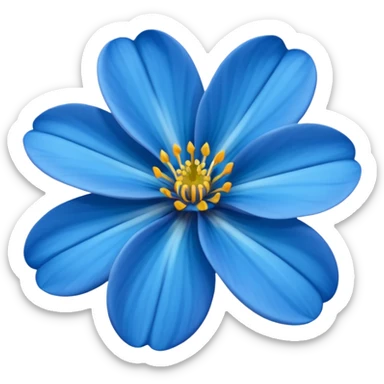 Flor azul marchitándose  sticker